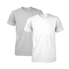 Kit de 2 Camisetas Dry Fit Masculina Part.B Branco e Cinza