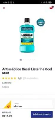 [APP] Listerine Cool Mint Zero Álcool 500ml | R$12