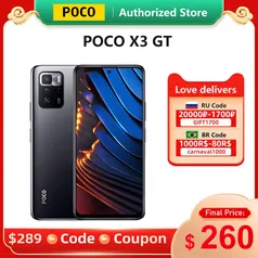 POCO X3 GT 5G 8GB 256GB NFC Dimensity 1100 67W Tela 120Hz - Global Version 