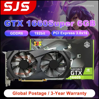 Placa de Video Sjs gtx1660 super 6gb