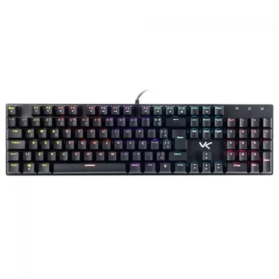 Teclado Mecânico Gamer Vinik Shelter, LED Rainbow, Switch Blue, ABNT2, Black, 65403