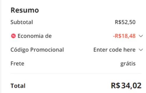 Imagem na descrição da promoção