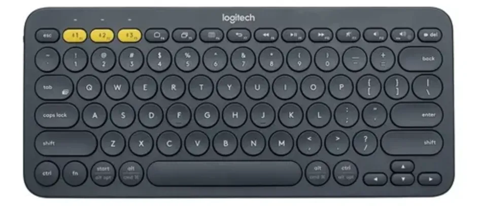 Teclado Bluetooth Logitech K380 QWERTY Inglês US Grafite