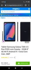 Tablet Samsung Galaxy TAB A S Pen P205 com Caneta - 32GB 8” | R$1.386