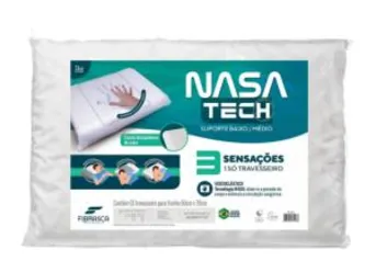 Travesseiro Fibrasca Nasa Tech 3 Suporte Baixo Médio | R$43