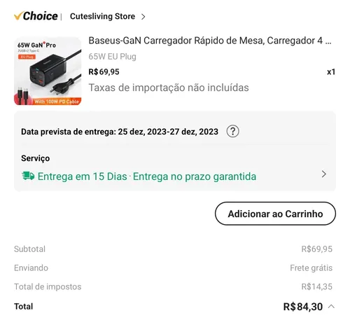 Imagem na descrição da promoção