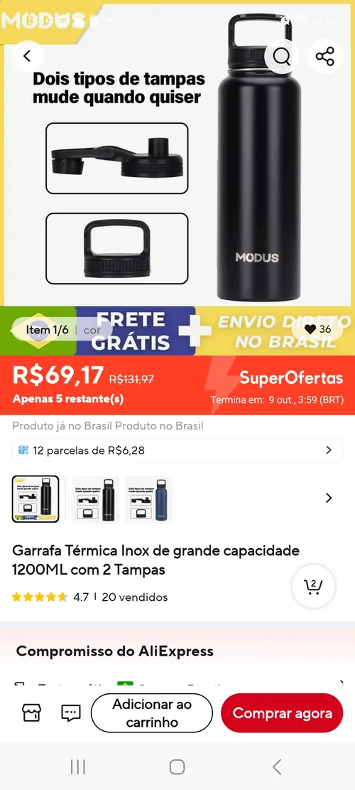 Imagem na descrição da promoção