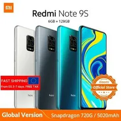 Smartphone Xiaomi Redmi Note 9S 6GB+ 128GB ROM | R$1.199