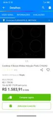 Cooktop 4 Bocas Midea Indução Preto CYAD42 | R$1584