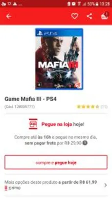 [APP] Game Mafia III - PS4 R$19