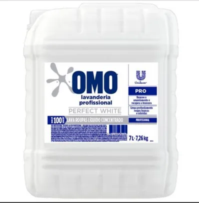 Sabão Líquido Omo Lavanderia Profissional Perfect White - 7L | R$60