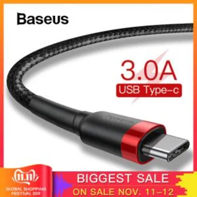 Baseus USB Tipo C - Novos Usuários R$8