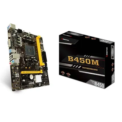 (AME SC R$510) Placa Mae Biostar B450MH DDR4 Socket AM4 Chipset amd B450