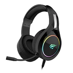 Havit HV-H2232d - Fone de Ouvido, Gamer, Iluminação RGB, com Microfone, Falante de 50mm, Conector 