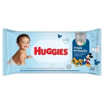 Lenços Umedecidos Huggies Tripla Proteção - Embalagem c/ 88 Unidades