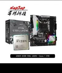 Amd ryzen 7 r7 2700 cpu + asrock b450m placa-mãe am4 | R$1598