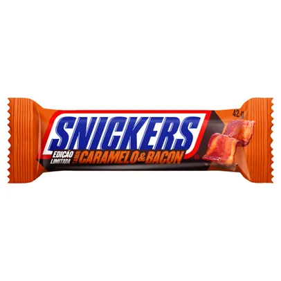 [5 por 10,00] Chocolate caramelo E bacon snickers 42G