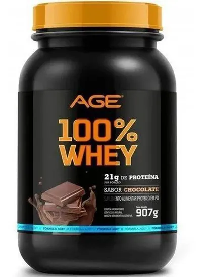 Foto do produto 100% Whey 907 G - Age - Chocolate