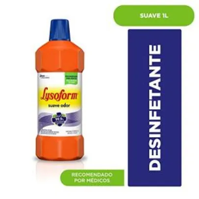 [Prime] Leve 5 Desinfetante Bruto Suave Odor 1 l, Lysoform R$ 33