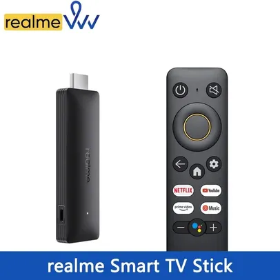 [Taxa inclusa] Realme TV Stick 4K com Google TV (Android) - Transforma TV ou Monitor em Smart TV | Versão global