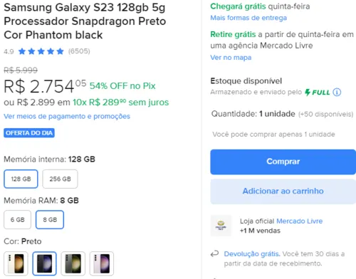 Imagem na descrição da promoção