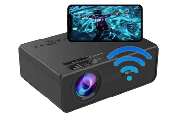 Projetor WIFI, projetor LED de 6000 lúmens 4K 1080P Full HD Android 10  projetor, para uso interno e externo 