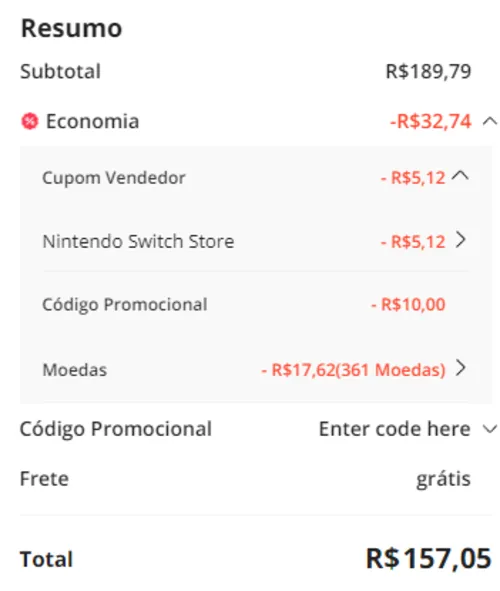 Imagem na descrição da promoção