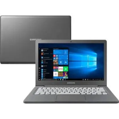 (R$1.610 com AME) Notebook Flash F30 Intel Celeron 4GB 64GB SSD Full HD 13.3" W10 Cinza - Samsung | R$1699