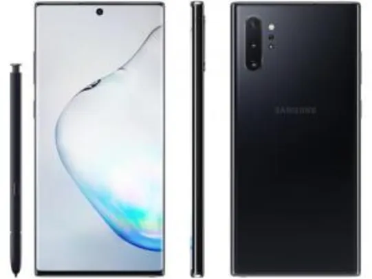 Smartphone Samsung Galaxy Note 10+ 256GB Preto 4G - 12GB RAM 6,8” Câm. Quadrupla + Câm. Selfie 10MP