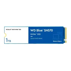 SSD WD Blue SN570, 1T, M.2 2280, NVMe, Leituras 3.500Mbp/s, 3.000Mbp/s, Azul - WDS100T3B0C