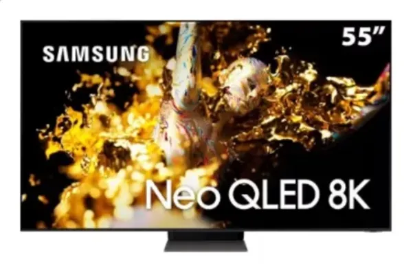 Smart TV 55" Neo QLED 8K Samsung 55QN700B Mini LED, Processador com IA, Som em Movimento Virtual, Tela sem limites, Ultrafina, Única Conexão - Preta