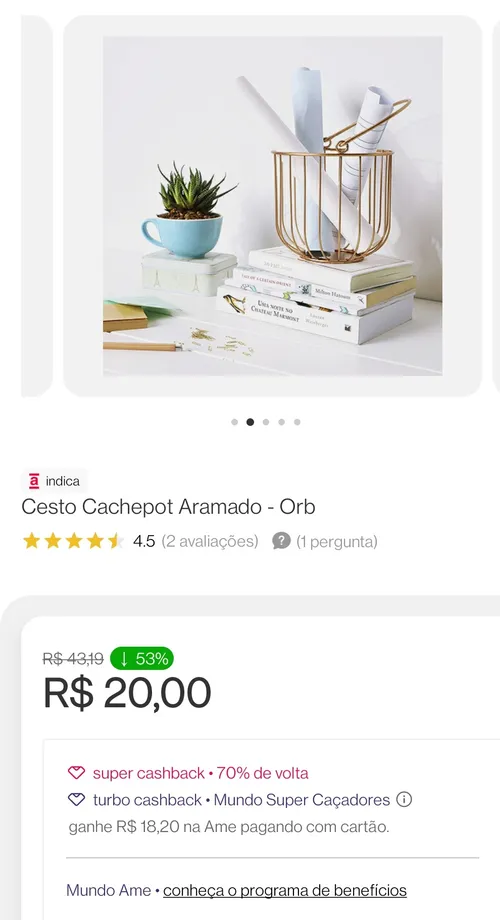 Imagem na descrição da promoção