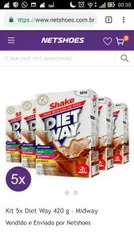 Kit 5x Diet Way 420 g - Midway - R$14