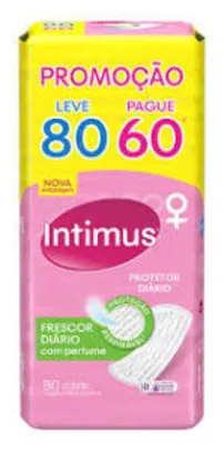 2 Pacotes de Protetor Diário Intimus Days Com Perfume TOTAL DE 160 unidades