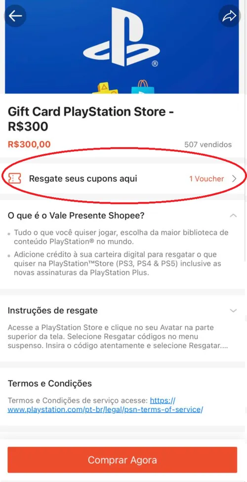 Imagem na descrição da promoção