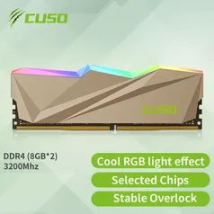 [ 32gb ] Memória ram 4x8gb ddr4 3200mhz RGB Cuso