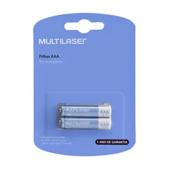 Pilhas Recarregáveis Aaa Multilaser 1000Mah R$ 9