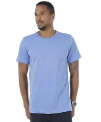 Camiseta flamê com bolso azul - R$8