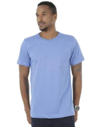 Camiseta flamê com bolso azul - R$8