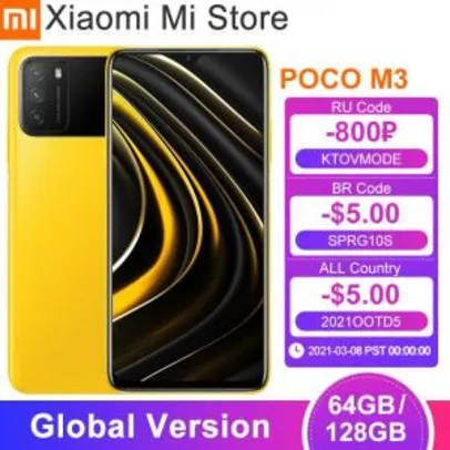 Smartphone Xiaomi POCO M3 | R$804