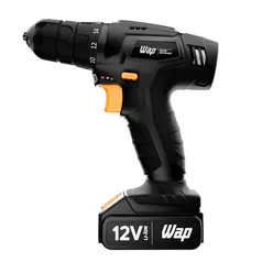 (APP/VIP) Parafusadeira e Furadeira Wap BPF 12K3 Black a Bateria Li-Ion 12V Carregador com Maleta e Kit de 13 Acessórios - Bivolt