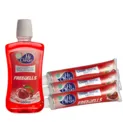 Kit 3 Creme Dental Hi Clean Freegells Cereja com Flúor 90g + Antisséptico Freegells Cereja com Flúor 500ml