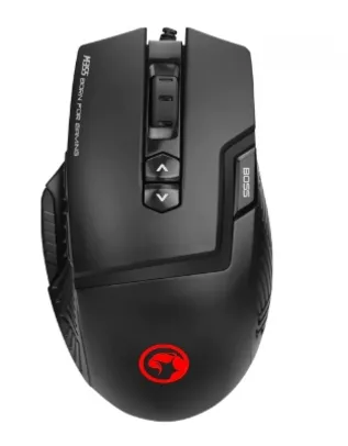 Mouse Gamer Marvo M355, 7200 DPI, 9 Botões Programáveis, USB, Black