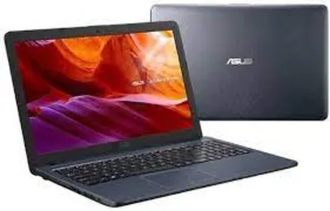 ASUS Notebook VivoBook, Intel Core i3 7020U, 4GB, 256GB SSD, Tela de 15,6", Windows 10, Cinza Escuro - X543UA-GQ3430T