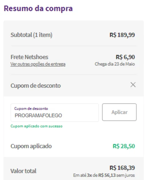 Imagem na descrição da promoção