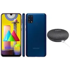 Smartphone Samsung Galaxy M31 Azul 128GB + Google Nest Mini | R$1699