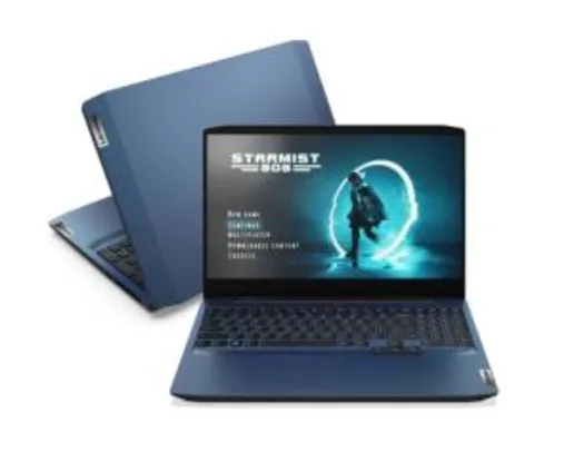 Notebook Lenovo Ideapad 3i NVIDIA GeForce GTX 1650 Core i7-10750H 8GB 256GB SSD | R$6013