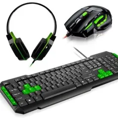 Combo Multilaser - Teclado multimídia TC201 + Mouse Óptico 2400Dpi + Headset PH146 - R$94,90​