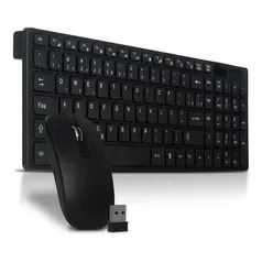 Kit Teclado E Mouse Sem Fio Wireless Computador Notebook Usb