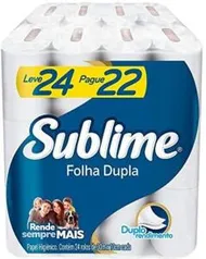 [PRIME RECORRÊNCIA] Papel Higiênico Sublime Folha Dupla, 24 rolos (Leia descrição)| R$15